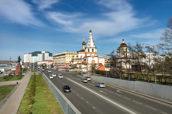 Irkutsk city. Epiphany cathedral. — Stock Photo, Image