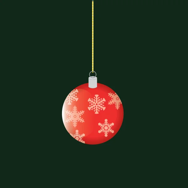 Boule rouge de Noël — Image vectorielle