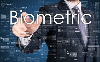 işadamı biyometrik dokunmatik ekran seçmektir