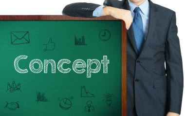 Blackboard işadamı tarafından sunulması tarih kavramı