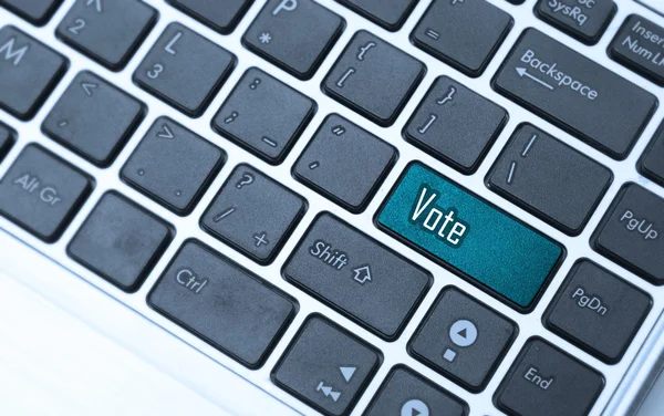 Les concepts de vote ou de vote, par ordinateur ou par Internet — Photo