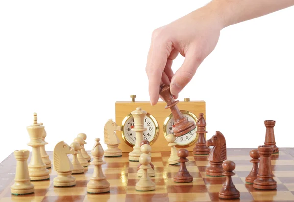 Ajedrez piezas, juego de ajedrez — Foto de Stock