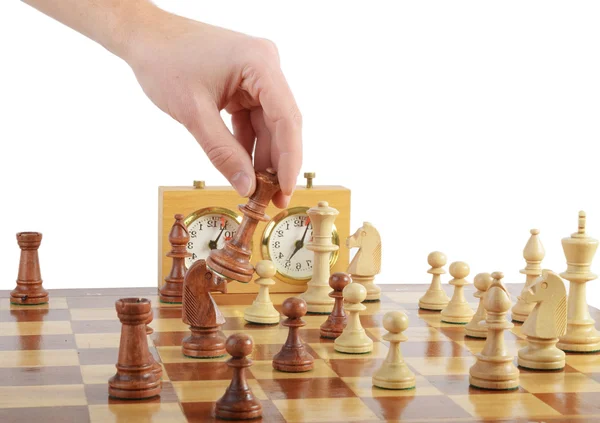 Ajedrez piezas, juego de ajedrez — Foto de Stock