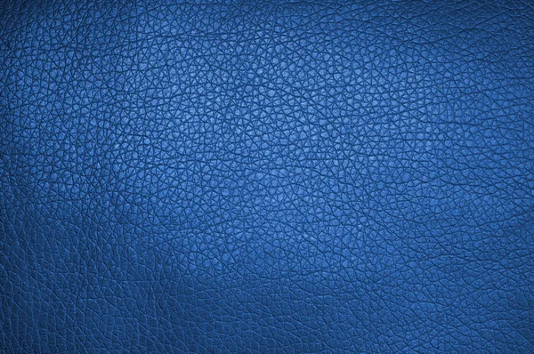 Textur aus blauem Leder — Stockfoto