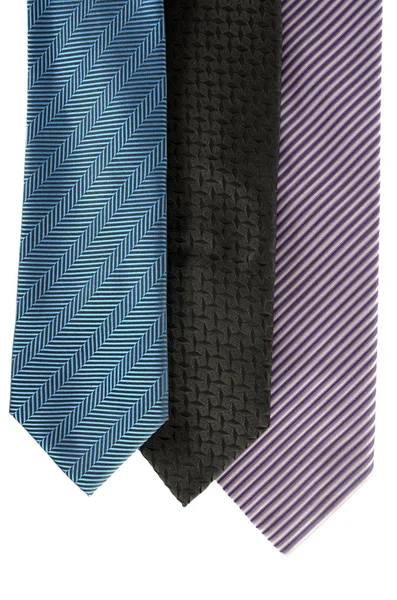 Tie set, three elegant ties — Stock Photo, Image