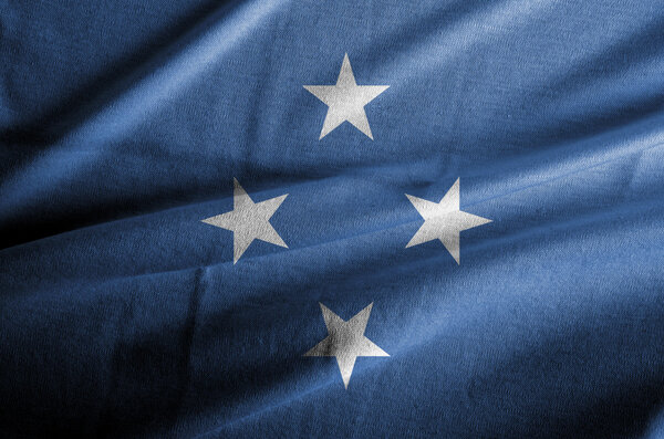 Micronesia waving flag 