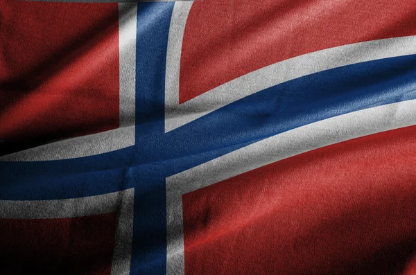 Noruega ondeando bandera —  Fotos de Stock