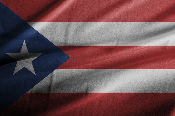 Waving colorful Puerto Rico flag — Stock Photo, Image
