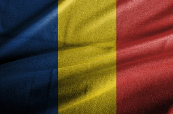 Bandiera Romania sventolante — Foto Stock