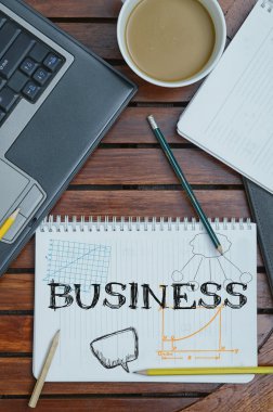 Defter iş içindeki metin tablo ile