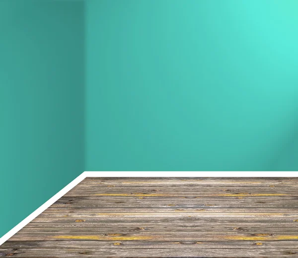 Interior vacío con una pared azul — Foto de Stock