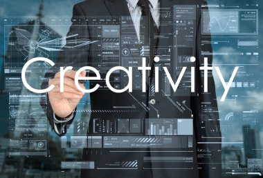 yaratıcılık arka planda yazma işadamıdır bir şehir manzarası