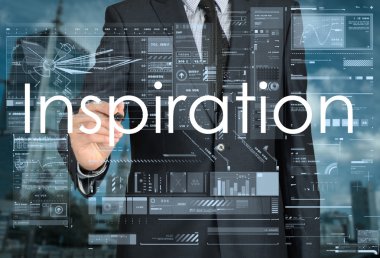 ilham arka planda yazma işadamıdır bir şehir manzarası