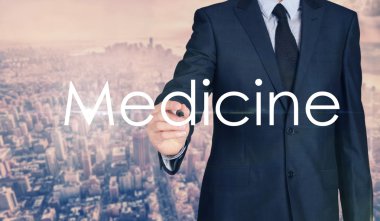 Çizim ve yazma tıp işadamı