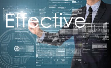 Etkili yazma ve çizim grafikler ve diyagramlar işadamı 