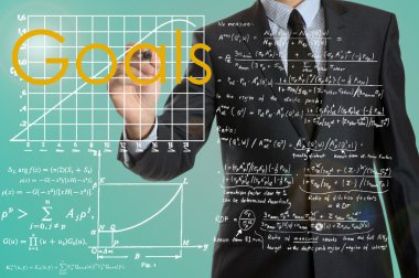 Gol yazma ve çizim bazı çizimler işadamı