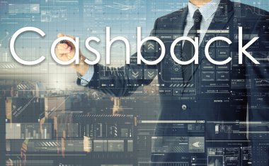işadamı Cashback bankamatik şehirde ile şeffaf gemide yazma