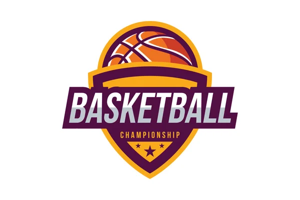 Badge logo basket-ball — Image vectorielle