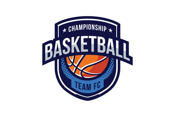 Koszykówka logo znaczek — Wektor stockowy