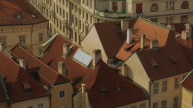 Prag Kalesi'ne Giden Mala Strana Bölgesi'nin Havadan Çekimi