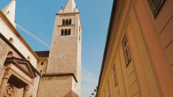 Walking Down the Prague Castle POV Shot — Stock Video