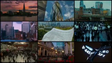 Londra 4k Video duvar finansal yerler ile