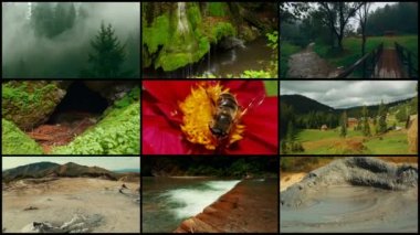 Romen doğa çekimleri ile 4 k Video duvar