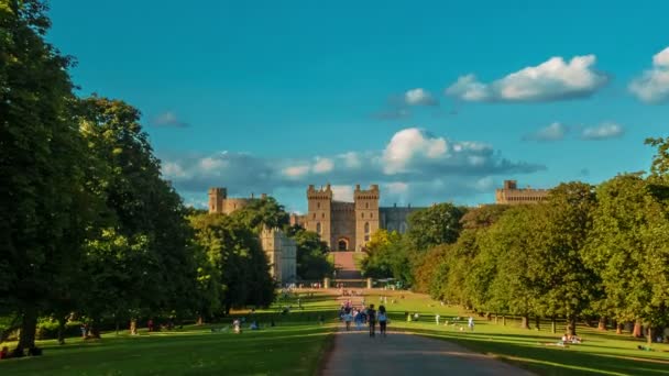 Windsor castle The Long Walk Timelapse — Stock video