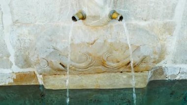 Santa Ana Plaza, Granada, Endülüs, İspanya 'daki Pilar del Toro çeşmesi. Tarihi bir su kaynağı.