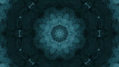 Nazik kesintisiz mavi fraktal Kaleidoscope bakteri kökenli