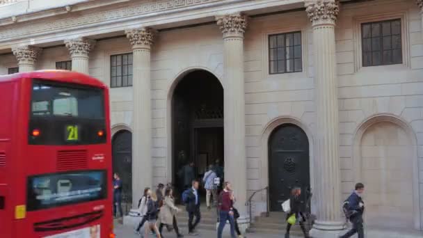 İngiltere Merkez Bankası'nın Londra' daki Genel Merkezinde Timelapse, İngiltere — Stok video