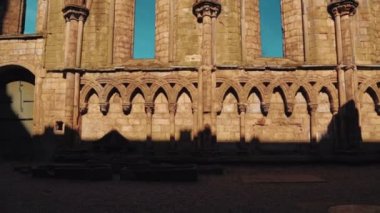 Edinburgh, İngiltere - geniş açı manastırda Holyrood kalıntıları