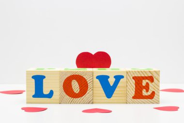 Ahşap küp yazıt aşk ile