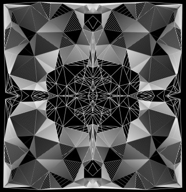 Geometrik üçgenler poligonal vektör çizim.