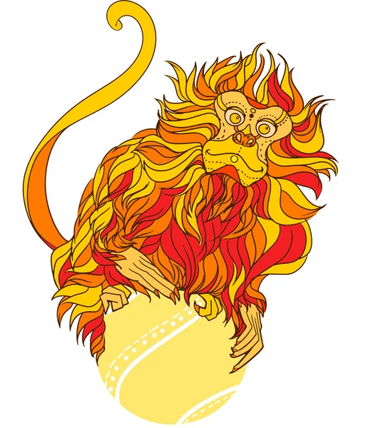 Ilustração vetorial do macaco de fogo, símbolo de 2016 no calendário chinês . — Vetor de Stock