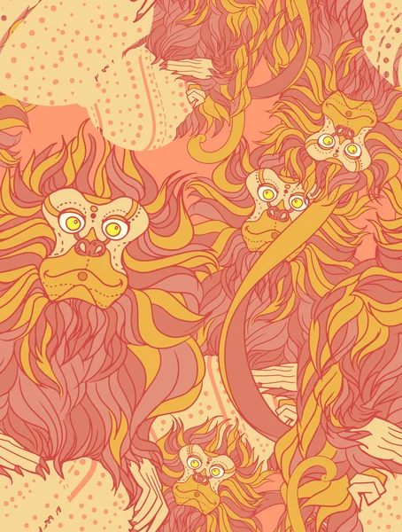 Ilustracja wektorowa bezszwowe ogień Monkey, symbol 2016 na chińskim kalendarzu. — Wektor stockowy