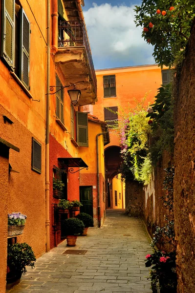 Dar sokakta Portofino, İtalya — Stok fotoğraf