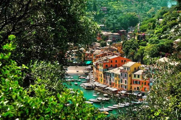 Pohled shora na záliv Portofino — Stock fotografie