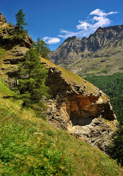 Rocas en alpien Parque Nacional Gran Paradiso, Valle dAosta — Foto de Stock