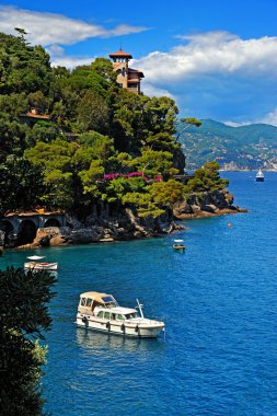 Portofino, İtalya kıyılarını lüks evler