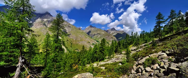 Vista panoramica sulle montagne della valle Rhemes Notre Dame — Foto Stock