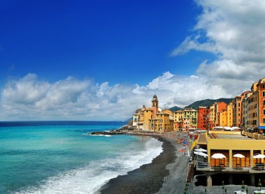 Beach resort kasaba Camogli yukarıdaki görüşlerini