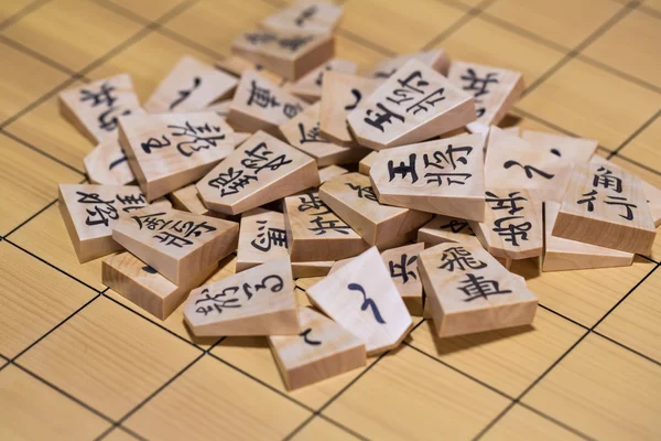 Spel av gå av shogi. — Stockfoto