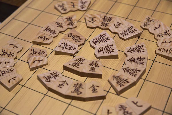 Spel av gå av shogi. — Stockfoto