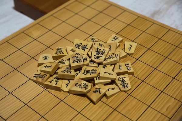 Spel av gå av shogi. — Stockfoto