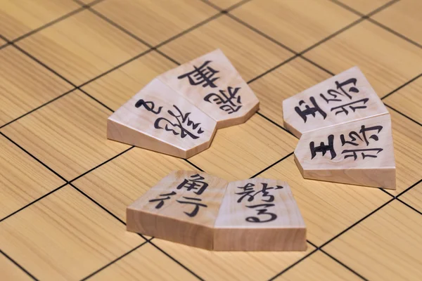 Spel av gå av shogi. — Stockfoto