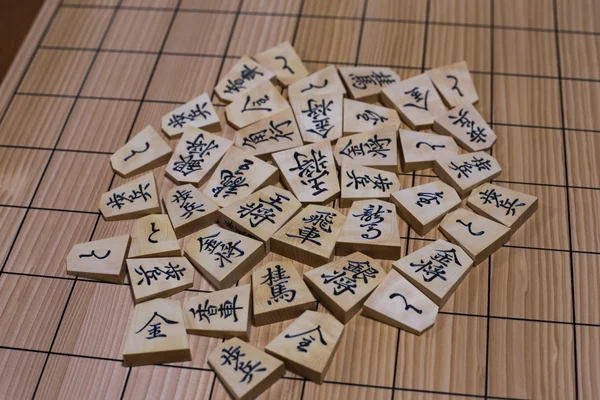 Spel av gå av shogi. — Stockfoto