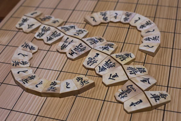 Spel av gå av shogi. — Stockfoto