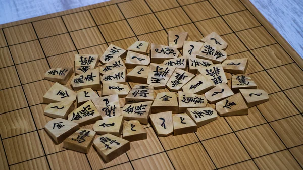 Spel av gå av shogi. — Stockfoto