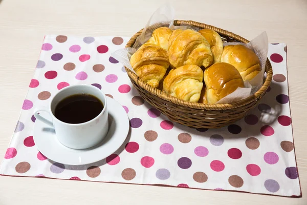 Café e pão — Fotografia de Stock